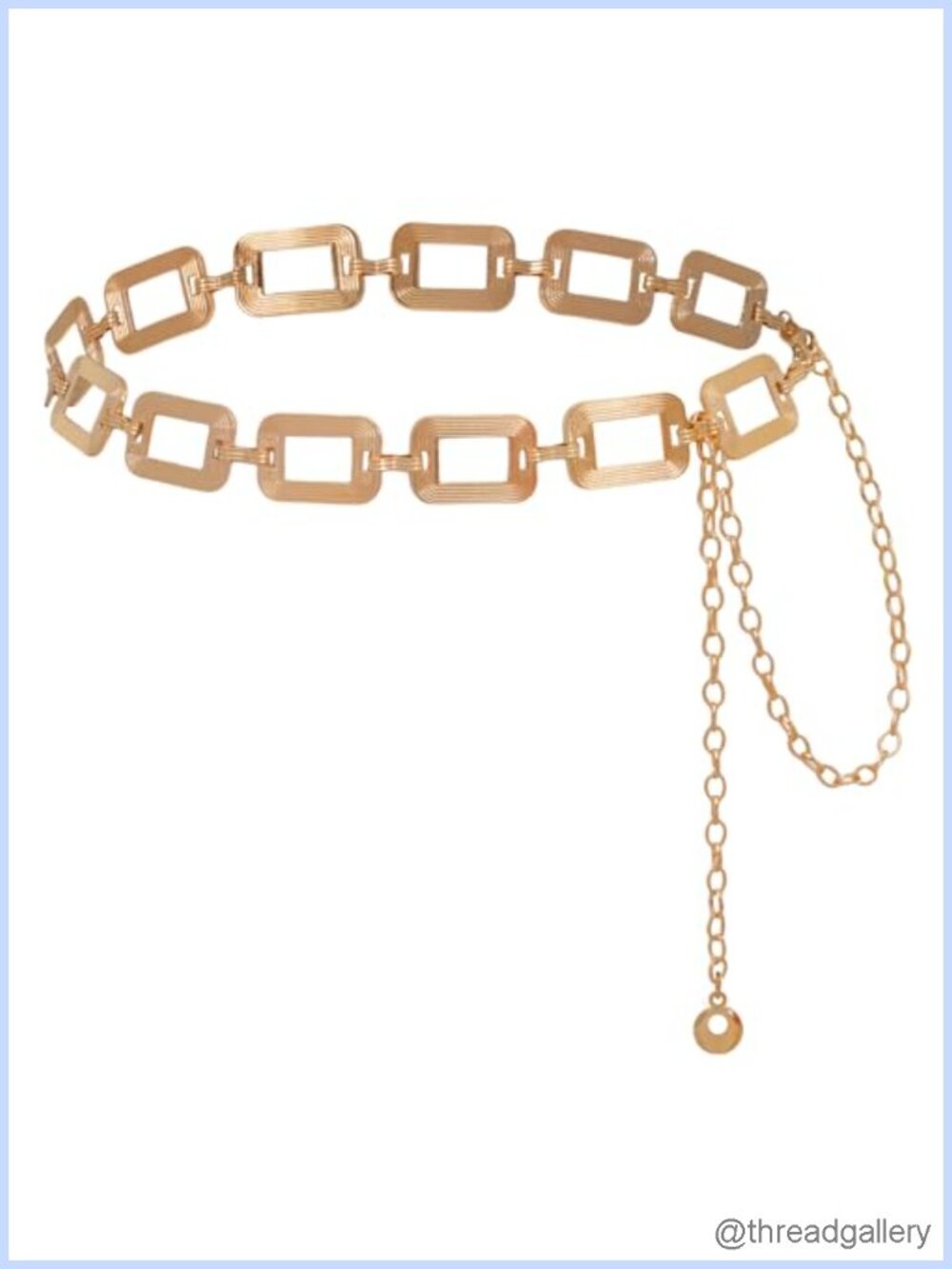 Metal Waist Chain Belt Chunky Belly Link Adjustable for Dresses Jeans